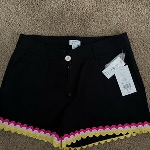 Crown & Ivy High Waist Black and Pink Shorts